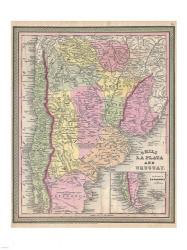 1853 Mitchell Map of Argentina | Obraz na stenu