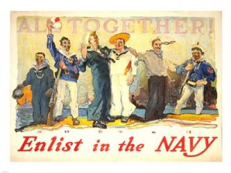 All Together, Enlist in the Navy | Obraz na stenu