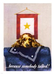 Sad Puppy Propoganda Poster, 1944 | Obraz na stenu