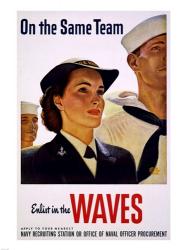 On the Same Team Enlist in the Waves | Obraz na stenu