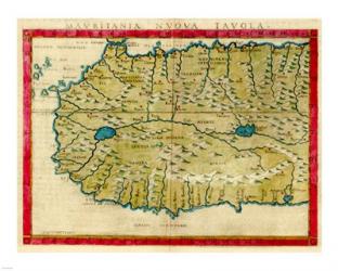 1561 Map of West Africa by Girolamo Ruscelli | Obraz na stenu