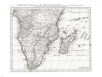 1730 Covens and Mortier Map of Southern Africa | Obraz na stenu