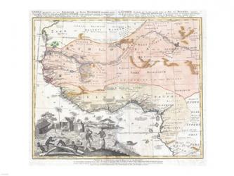 1743 Homann Heirs Map of West Africa | Obraz na stenu