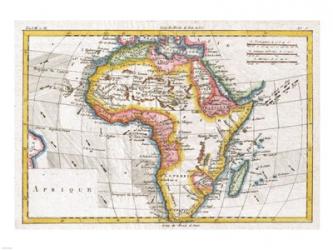 1780 Raynal and Bonne Map of Africa | Obraz na stenu