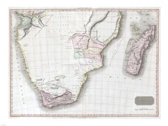1809 Pinkerton Map of Southern Africa | Obraz na stenu