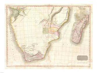1818 Pinkerton Map of Southern Africa | Obraz na stenu