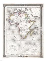 1852 Bocage Map of Africa | Obraz na stenu