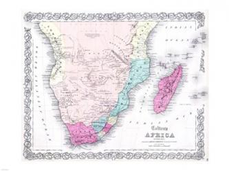 1855 Colton Map of Southern Africa | Obraz na stenu