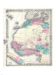 1855 Colton Map of Western Africa | Obraz na stenu