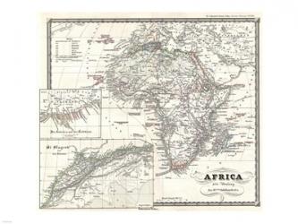 1855 Spruner Map of Africa Since the Beginning of the 15th Century | Obraz na stenu