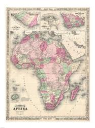 1864 Johnson Map of Africa | Obraz na stenu