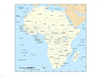 Africa Map Political | Obraz na stenu