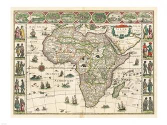 Africa 1635, Willem Janszoon Blaeu | Obraz na stenu