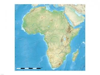 Africa Relief Location Map | Obraz na stenu