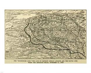 Hindenburg Line Map SGW Vol. VIII | Obraz na stenu