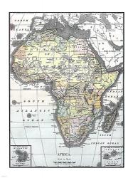 Map of Africa from Encyclopaedia Britannica 1890 | Obraz na stenu