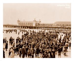 Crowd at Atlantic City 1910 | Obraz na stenu