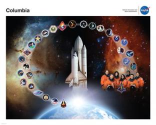 Space Shuttle Columbia Tribute Poster | Obraz na stenu