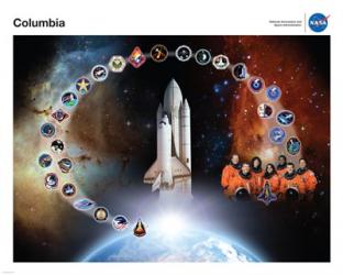 Space Shuttle Columbia Tribute Poster | Obraz na stenu
