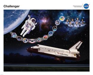Space Shuttle Challenger tribute poster | Obraz na stenu