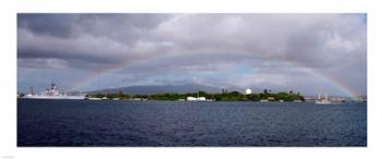 US Navy, A rainbow appears over the USS Arizona Memorial | Obraz na stenu