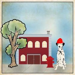 Dalmation Firehouse | Obraz na stenu