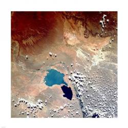 Cerros Colorados Argentina from Space Taken by Atlantis | Obraz na stenu