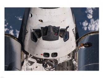 Partial view of the crew cabin and forward payload bay of the space shuttle Discovery | Obraz na stenu