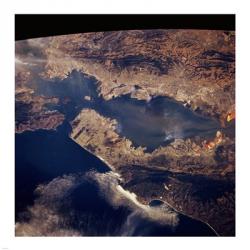 San Francisco taken from space by shuttle columbia | Obraz na stenu