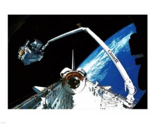 Shuttle discovery Satelite deployment | Obraz na stenu