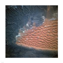 Spectacular view of dune fields in Algeria photographed from orbit | Obraz na stenu