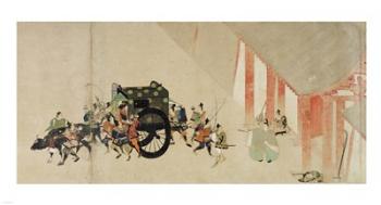 Emperor Nijo escaping from the Imperial Palace to the Rokuhara mansi | Obraz na stenu