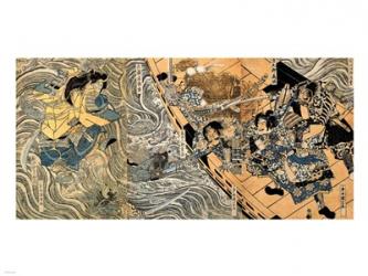 Kuniyoshi Utagawa, The ghost of Taira Tomomori, Daimotsu bay | Obraz na stenu