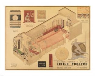 Circle Theatre isometric drawing 1932 | Obraz na stenu