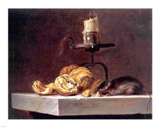 Willem Van Aelst  Still Life with Mouse and Candle | Obraz na stenu
