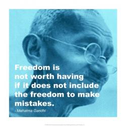 Gandhi - Freedom Quote | Obraz na stenu