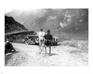 The Belgian Maurice Geldhof is climbing part of the Aubisque on foot. Tour de France 1928 | Obraz na stenu