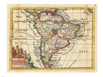 1747 La Feuille Map of South America | Obraz na stenu