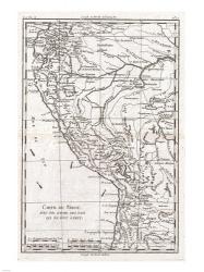 1780 Raynal and Bonne Map of Peru | Obraz na stenu