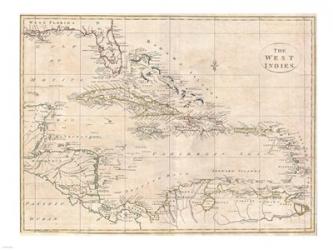 1799 Clement Cruttwell Map of South America | Obraz na stenu