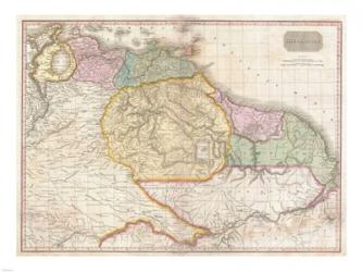 1814 Thomson Map of the West Indies Central America | Obraz na stenu