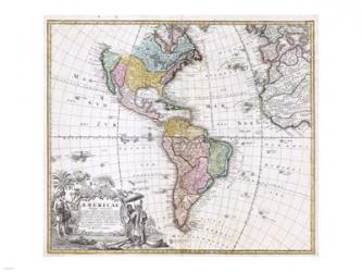 1846 Homann Heirs Map of North America | Obraz na stenu
