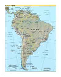 Map of South America | Obraz na stenu