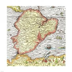 Map of South America 1575 | Obraz na stenu