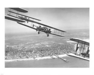 U.S. Army Air Corps Curtiss B-2 Condor bombers flying over Atlantic City | Obraz na stenu