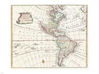 1747 Bowen Map of North America and South America | Obraz na stenu