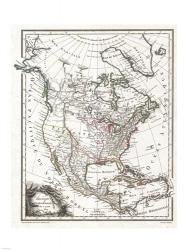 1809 Tardieu Map of North America | Obraz na stenu