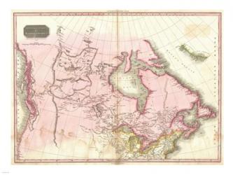 1818 Pinkerton Map of British North America | Obraz na stenu