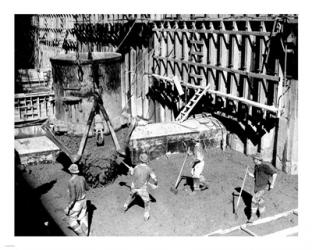 Concrete workers on the Hoover dam | Obraz na stenu