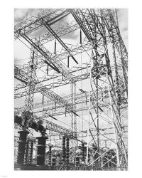 Photograph Looking Up at Wires of the Boulder Dam Power Units, 1941 | Obraz na stenu